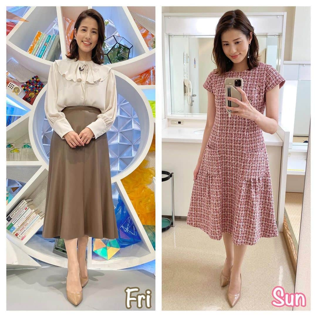 永島優美さんのインスタグラム写真 - (永島優美Instagram)「* 👗Weekly Coordinate（12/6-）👠 * 2週間分の衣装です。  こちらのシャツ、 2枚仕立てになっていました😆✌🏻  - - - - - - - - - - - - - - - - - - - - - - - 👗#weeklyコーデ （Mon＆Tue ▶︎ Wed＆Thu ▶︎ Fri＆Sun） #coordinate #めざまし8 #ジャンクスポーツ」12月18日 21時58分 - yuumi_nagashima