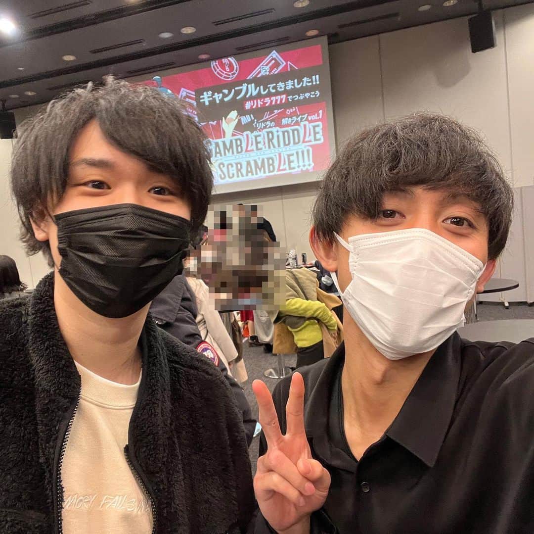 のインスタグラム：「ライバロリさん達と松丸亮吾さんの謎解きイベントに参加してきました。#リドラ777」