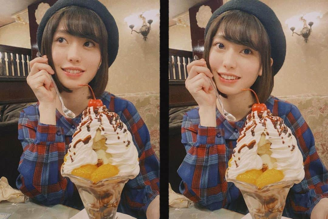 星名あゆみさんのインスタグラム写真 - (星名あゆみInstagram)「上野　珈琲王城🍝☕️ 渋くて落ち着いてて素敵だった〜 ここのナポリタンが有名ですごく美味しかったよ😋  #純喫茶巡り #純喫茶コレクション #珈琲王城 #王城 #パフェ #喫茶店 #昭和レトロ #古着 #古着女子 #喫茶you」12月20日 21時30分 - hoshina_ayumi