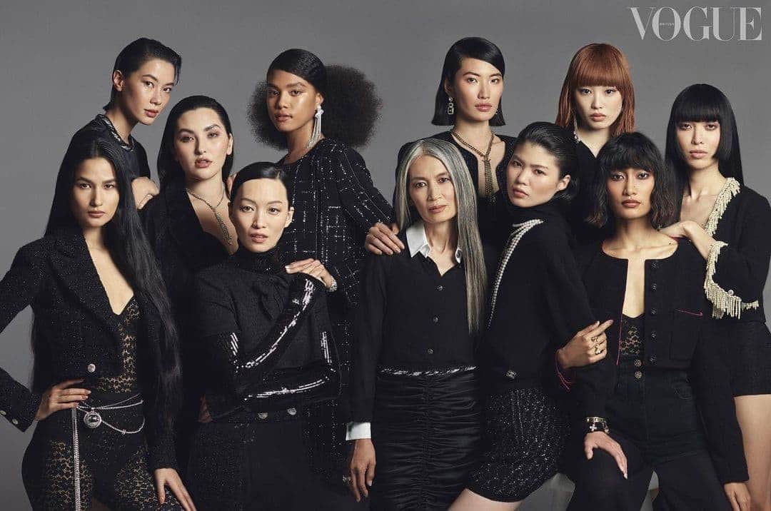 フェルナンダ・リーのインスタグラム：「@BritishVogue January 2022 Thank you @sharifhamza, @edward_enninful, and @emperor.lee for making this project possible and allowing me to take part」