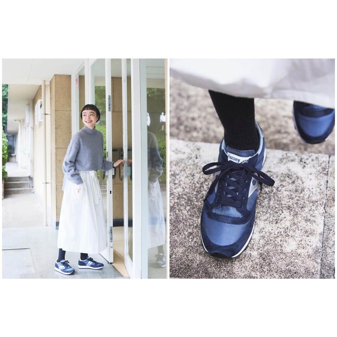 のインスタグラム：「ずいぶん昔から、 履き続けてきたSauconyについて、 たくさんお話しさせていただきました👟 （ちなみに今日も履いてた👟） Sauconyとの出会いや、 上京した当時の話しまで🗼 ぜひ読んでいただけたら嬉しいです✨ #saucony #サッカニー #abcmart」