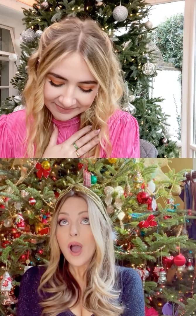 エリザベス・ギリースのインスタグラム：「A little song from  @elizahbennett & myself to wish you a very merry Christmas! 🎄」