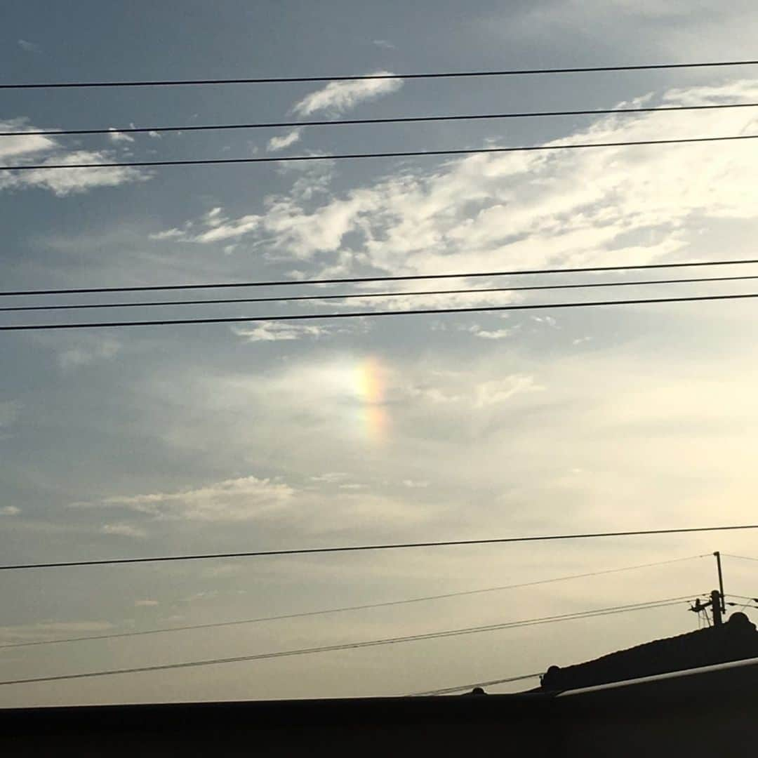 財前直見さんのインスタグラム写真 - (財前直見Instagram)「🍙 彩雲？ 昨日の朝の空に彩雲かな？ 綿菓子のような雲も、空を見る👀のが楽しい🤗  今年のNHK「おおいた暮らし彩彩」 今日のO.Aで仕事納めです 簡単チョコケーキや、チーズケーキを紹介しています クリスマスに作ってみて下さいね💕 鏡餅も作りました(*^^*) 冬至だから今日は、ゆず風呂に入ります👍 🍙 #彩雲 #おおいた暮らし彩彩 #雲  #クリスマス #簡単 #チョコケーキ #チーズケーキ #冬至 #ゆず風呂 #鏡餅 #直見工房 #財前直見 #🍙」12月22日 13時20分 - naomi_zaizen_official