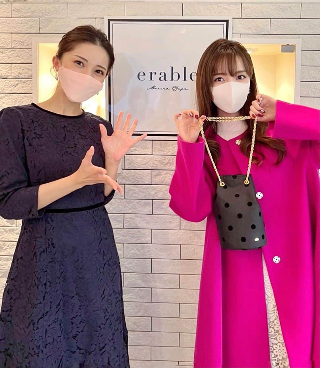 のインスタグラム：「先日、かえちゃんこと五條まりなちゃんのプロデュースブランド @erable.0915 のポップアップショップに行ってきました…🥰🤍  どれもこれも素敵で目移りしてしまったのですが、 私はオリジナル受注生産のチェーンバッグをオーダーさせて頂いたよっ💕  かえちゃんの世界観が沢山詰まった素敵なショップ🎀✨ みなさまも是非ぜひ、チェックしてみて下さいね❤️  #erable #エラブル #五條まりな ちゃん」