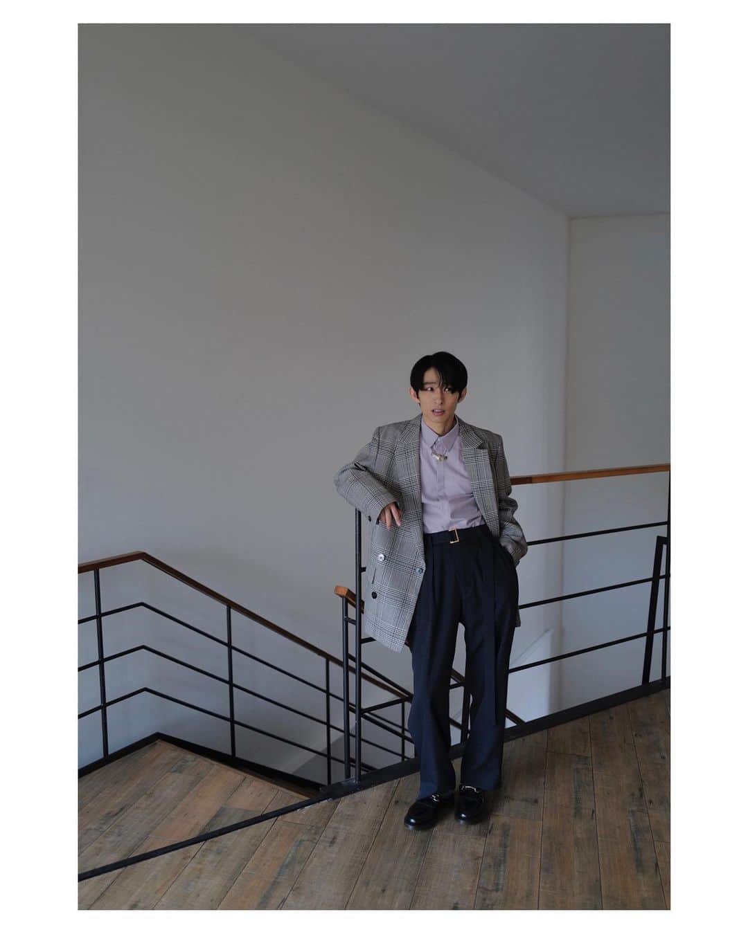 三宅健のインスタグラム：「One of my favorite checked suits  #ootd #fashion #harajuku #favorite」