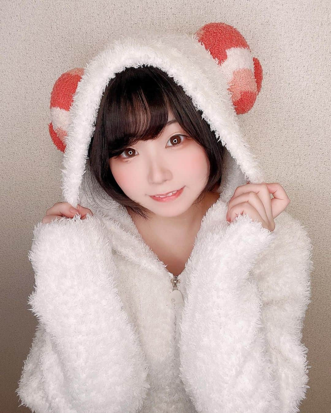 くろねこのインスタグラム：「ちゃちゃねこ(*´◒`*)🐏  #あつ森 #ジェラピケ #ルームウェア #japanesegirl #japanese #gelatopique #自撮り #selfie #パジャマ」