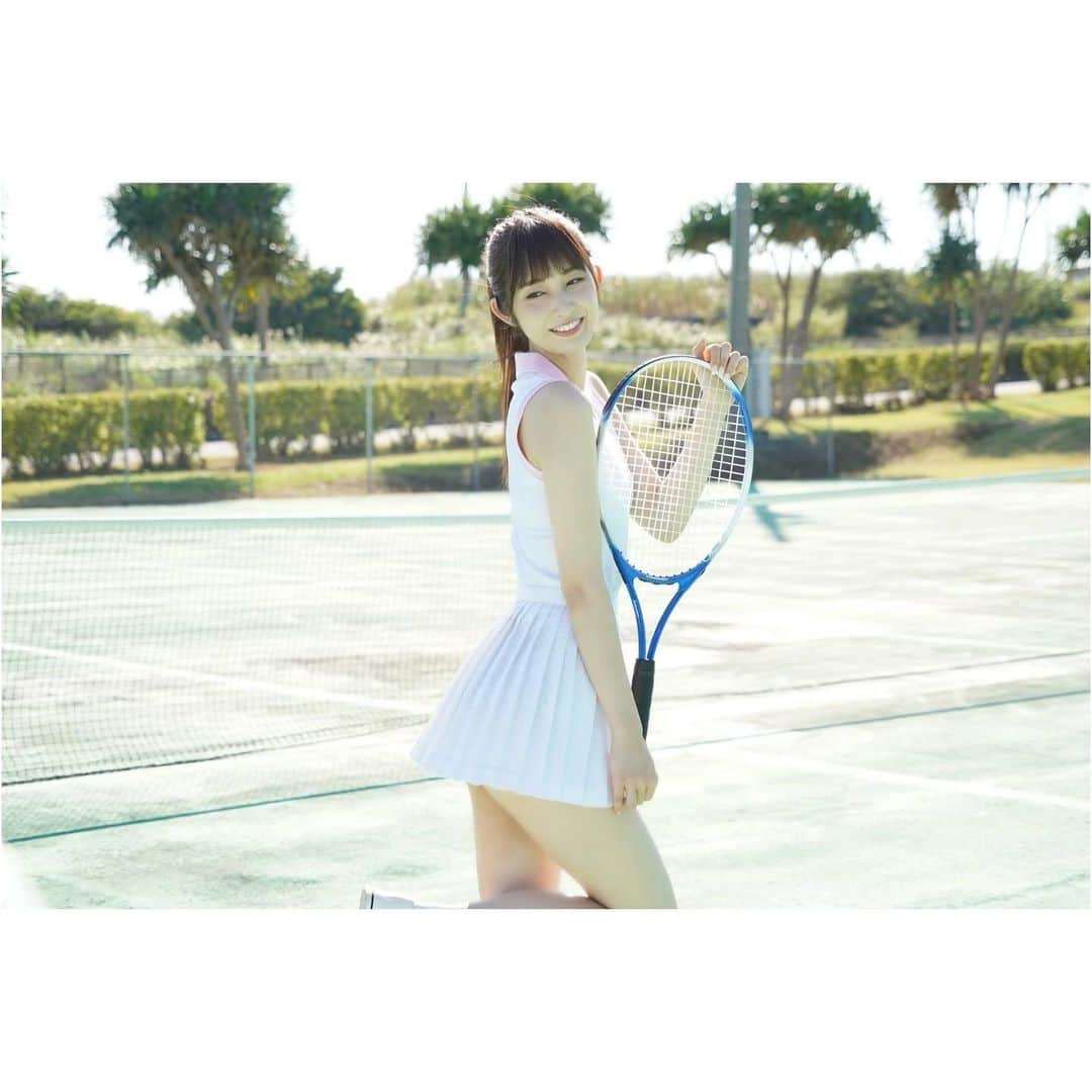 美音咲月さんのインスタグラム写真 - (美音咲月Instagram)「🍓 咲月といっしょにスポーツしよー🏸 ・ ・ いい汗かこうー？ ・ ・ ・ #テニス #女子 #テニスウェア #キミと咲月の妄想日常 #1月 #20日 #発売 #美音咲月」1月17日 21時15分 - satsuki_miwa