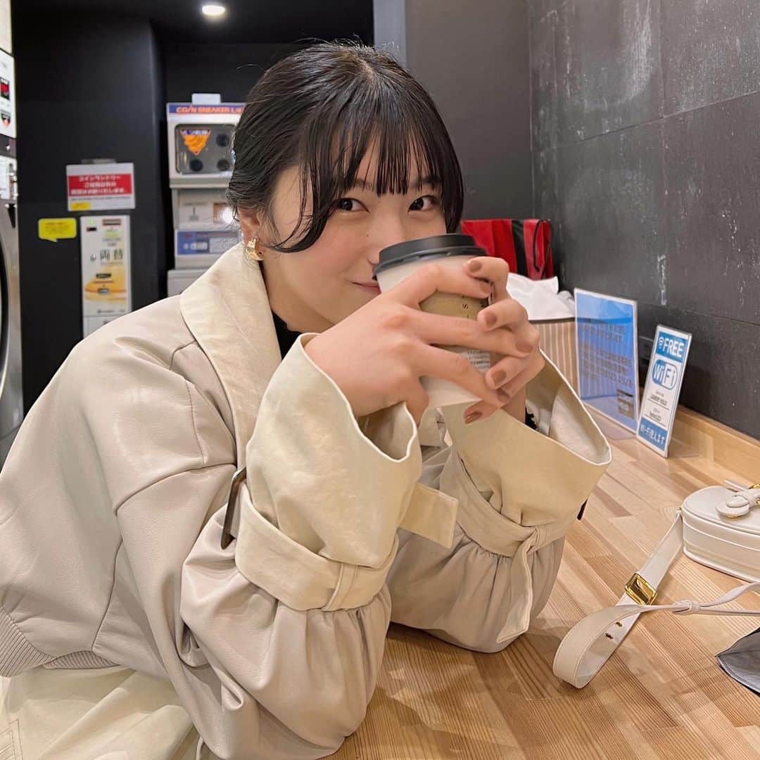 のインスタグラム：「カフェラテ美味し❁❁」