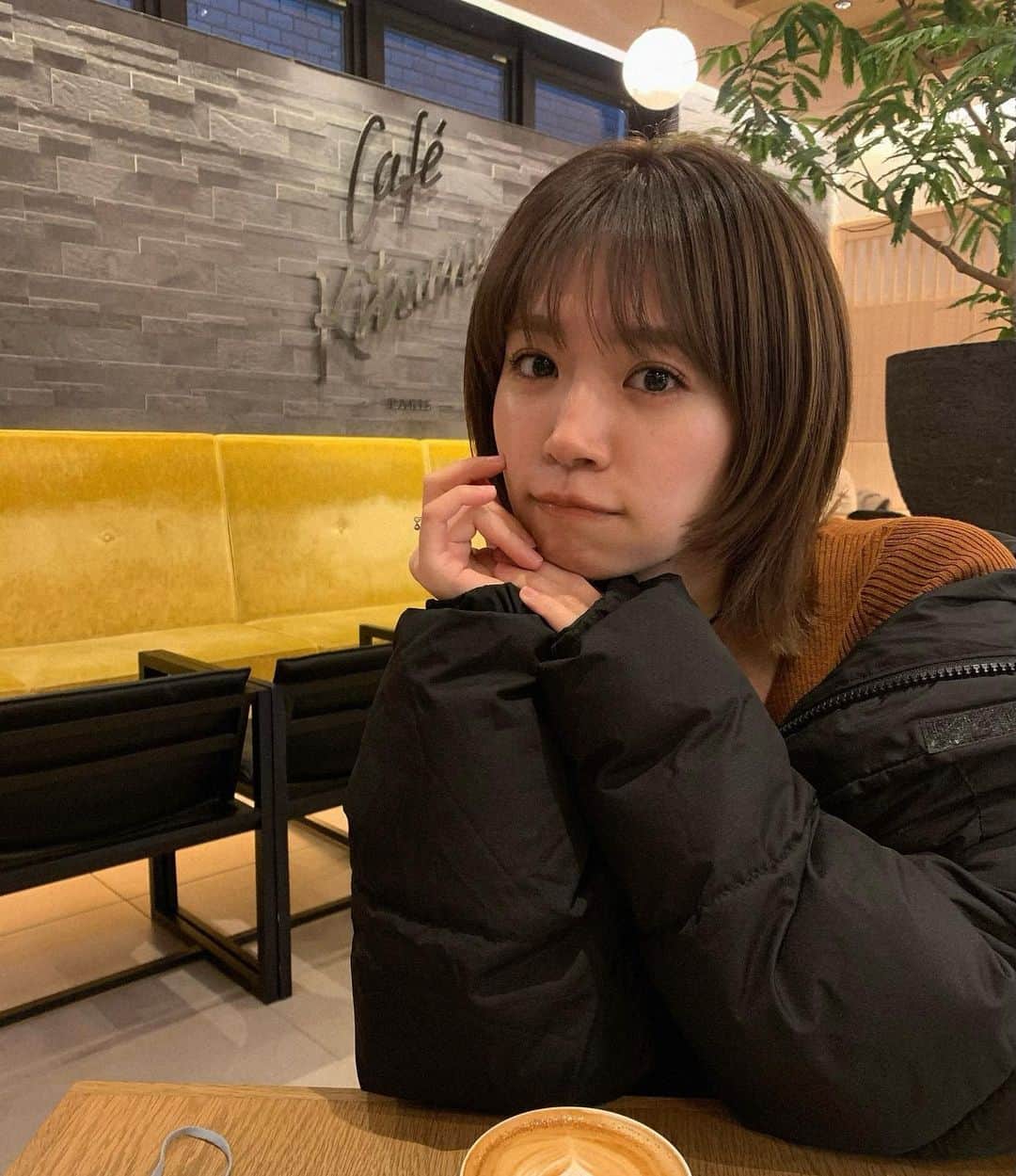 菜乃花のインスタグラム：「☕️。  久々のやなぱいも最高でした！ やなぱいとも一緒に何ができたらな😌。」