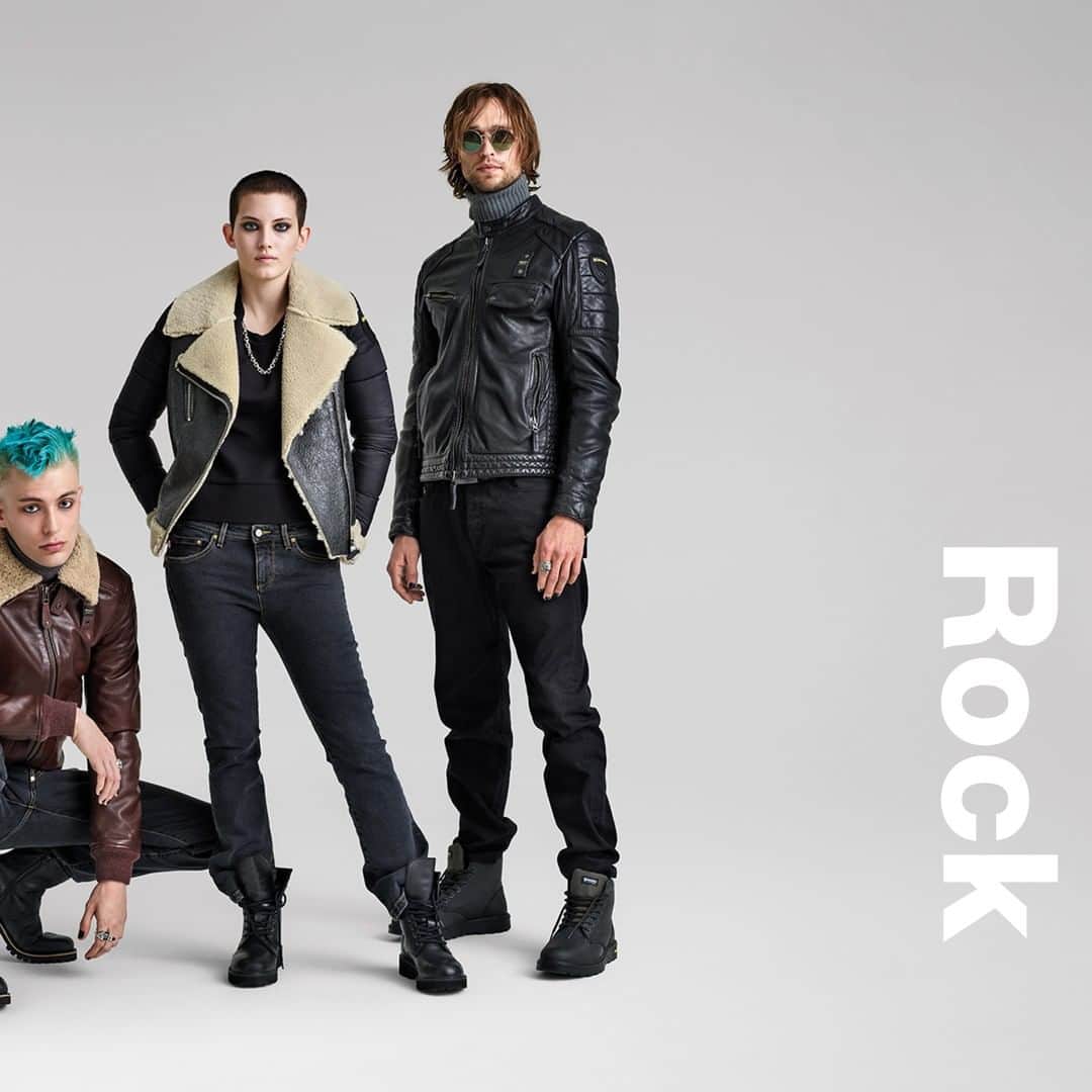 のインスタグラム：「We Rock it out!  #Blauer #BlauerUSA #FallWinter021 #FW21 #LeatherJacket」
