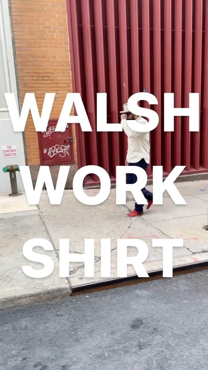 グロウン＆ソーンのインスタグラム：「The Walsh Work shirt is back and better than ever. All new colors and materials.  #madeinamerica」