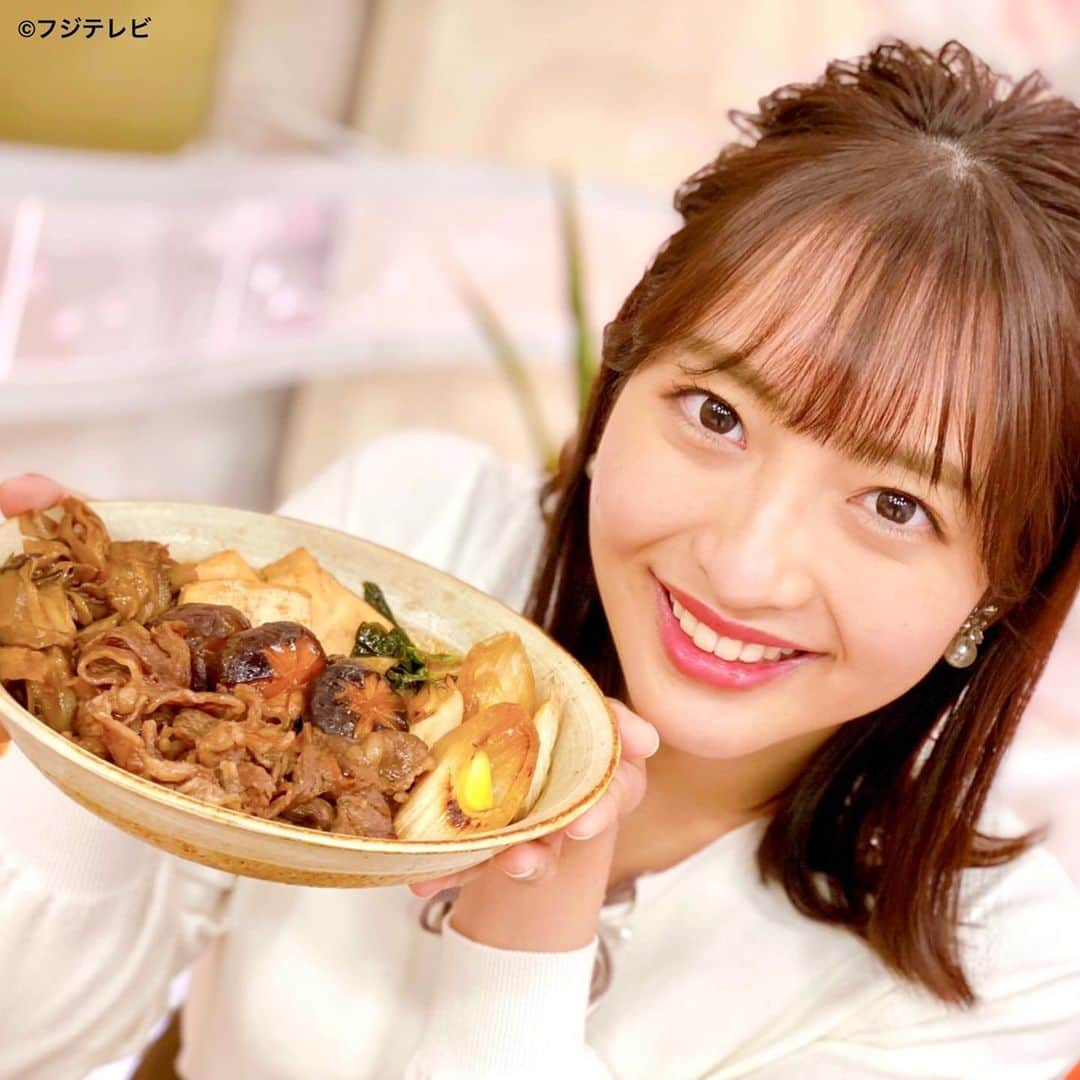 フジテレビ「めざましテレビ」さんのインスタグラム写真 - (フジテレビ「めざましテレビ」Instagram)「伊野尾慧くんの「いのお飯」🍚  群馬県のアンテナショップ 「ぐんまちゃん家」から届いた 「下仁田ネギ」と「上州牛」を 使った「すき焼き煮」をパクリ🐮  旨味がギュ〜ギュ〜😁❗️  #めざましテレビ」1月20日 13時44分 - mezamashi.tv