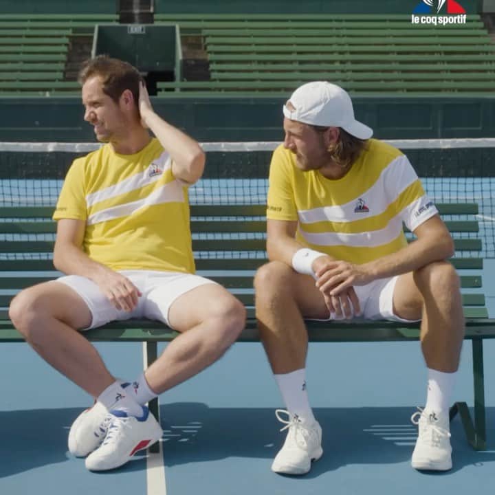 リュカ・プイユのインスタグラム：「Also had a fun day with @lecoqsportif in the iconic Kooyong Tennis Club in Melbourne! 🙌🏻 It felt good to spend time with @sebastianbaez1 @richardgasquet34 and our local host @chrisoconnell94 👊🏻」