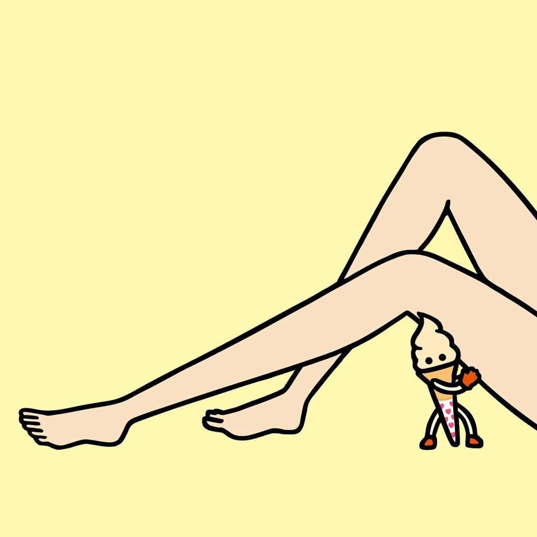 白根ゆたんぽのインスタグラム：「KAIEDA Panty Flavors | Sofubi Figure Header  Banana panty icecream (2022)   @dune2001tetsurod」