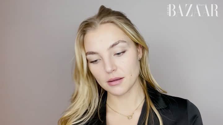 レイチェル・ヒルバートのインスタグラム：「Caught up with @harpersbazaararabia for my every day skin care and easy make up routine…💃🏼」