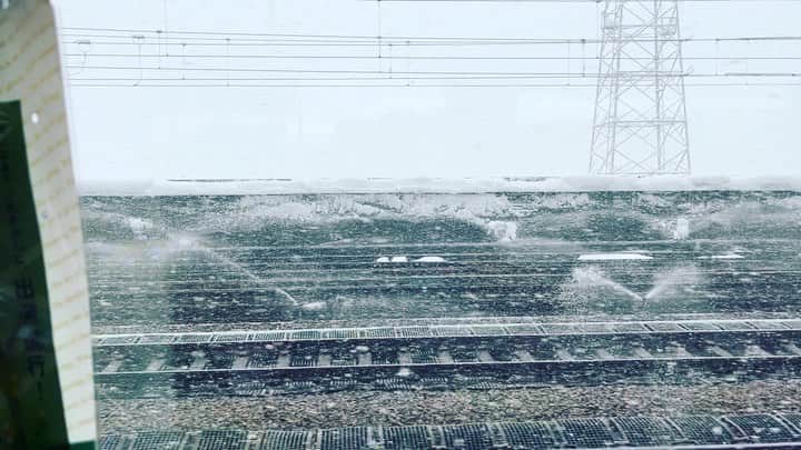 のインスタグラム：「#越後湯沢 付近 順調に雪を溶かし中。  それにしてもドカ雪。 #雪だと盛れる#雪国行き#ウインタースポーツの季節#在来線は運休」
