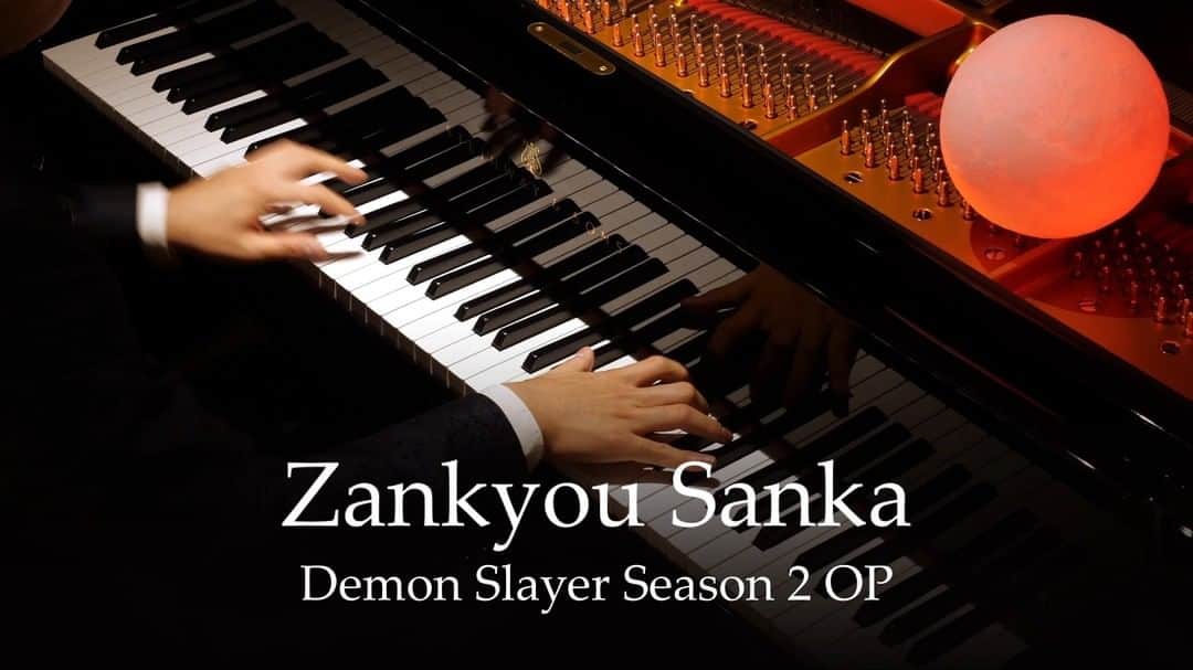 Animenz（アニメンズ）のインスタグラム：「Final upload for the year 2021: Zankyou Sanka, the opening song from the currently airing Second Season of Demon Slayer! ("Animenz doing seasonal anime piano covers...?!? B-baka na...!")  With that said, I'll see you next year again with more Anime Piano Arrangements!  - Animenz #aimer #demonslayer #kimetsunoyaiba #zankyousanka」