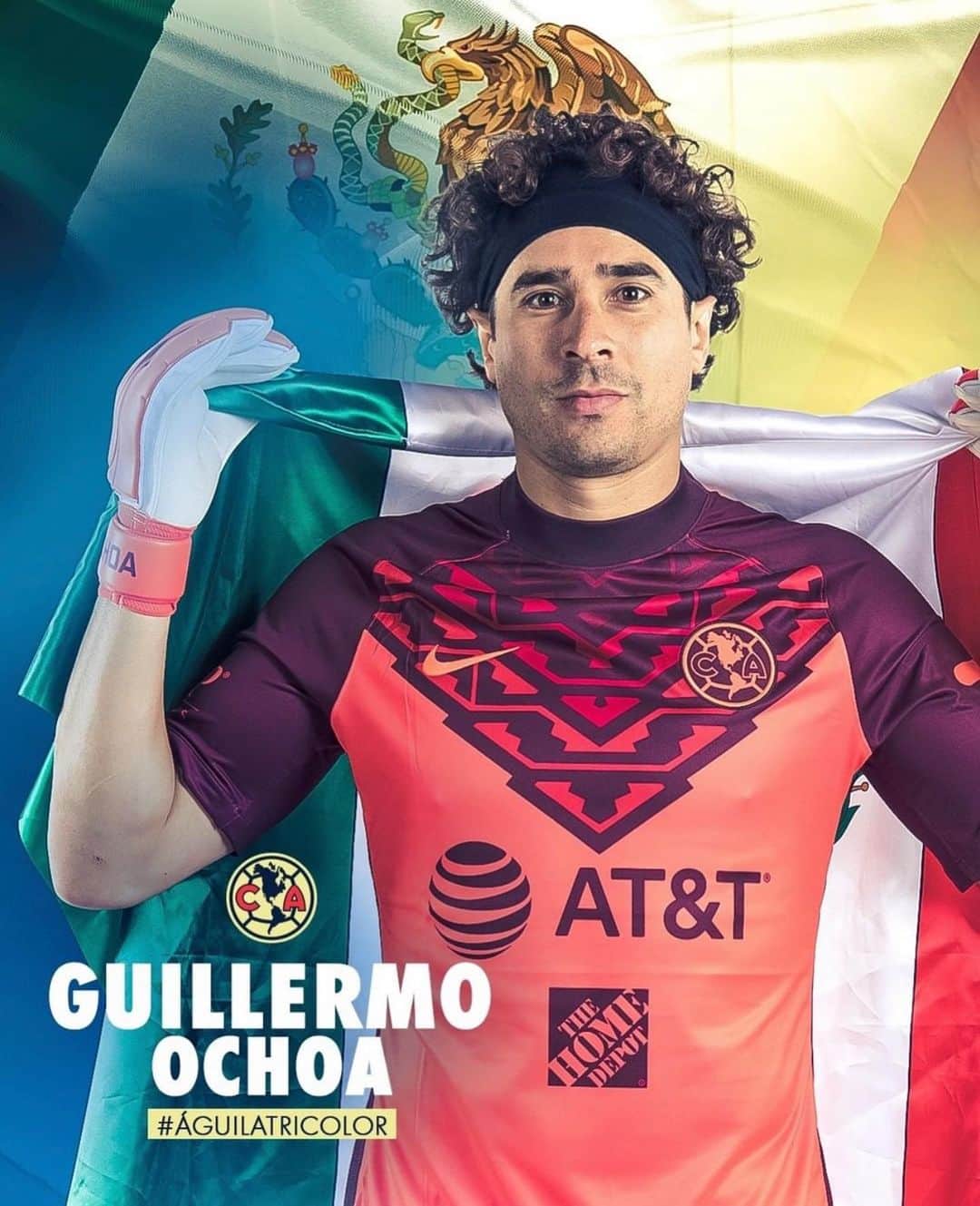 ギジェルモ・オチョアのインスタグラム：「🦅+ 🇲🇽= 🔥」