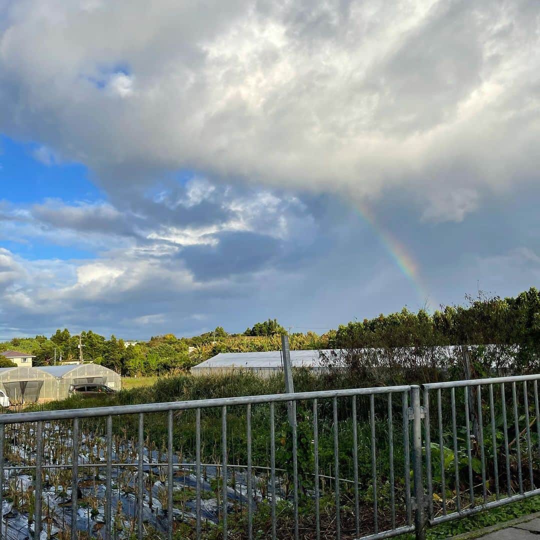島袋聖南さんのインスタグラム写真 - (島袋聖南Instagram)「年末は地元に帰っています。 ここ数日生憎のお天気だったけど 晴れてきて虹を見つけたよ☺️🌈 皆さんも年末ゆっくりお過ごし下さいね😌」12月30日 14時52分 - seina4444