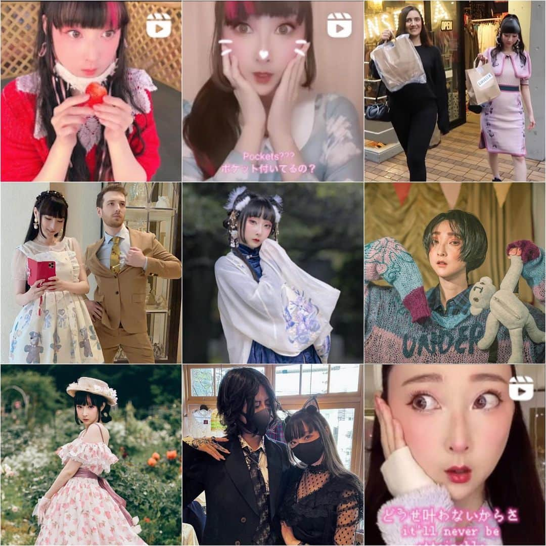 RinRinさんのインスタグラム写真 - (RinRinInstagram)「My top 9 for 2021❤️ Thank you for making last year a memorable one even through tough times, let’s have a sparkly 2022 together! 🌟 2021年お世話になりました！大変な時に一緒に乗り越えてすごく感謝してます❤️また2022年一緒に頑張ろうね！🌟  #rinrindoll #japan #tokyo #harajuku #japanesefashion #tokyofashion #harajukufashion #東京 #コーデ #今日のコーデ #原宿 #ootd #top9 #best9 #bestnine #2021top9」1月1日 2時27分 - rinrindoll