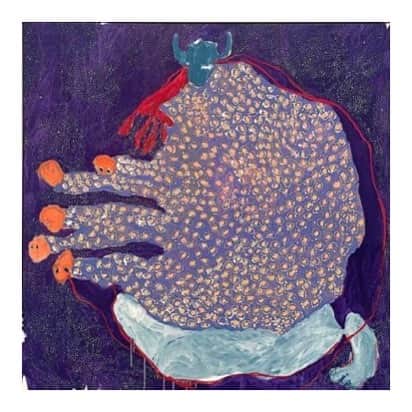 エマ・ワトソンのインスタグラム：「“What a relief to have nothing to say, the right to say nothing, because only then is there a chance of framing the rare, or ever rarer, the thing that might be worth saying.” — Gilles Deleuze  “Whose Hand?” By Portia Zvavahera 💜 @zvavaheraportia」