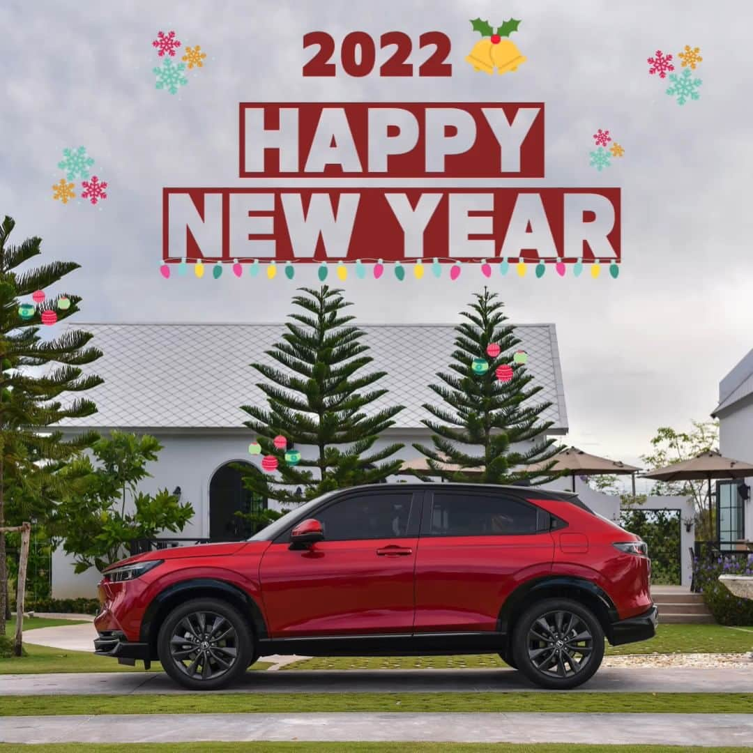 EnjoyHondaThailandのインスタグラム：「Happy New Year 2022! 🥳🎉  #HondaThailand #TheAllnewHondaHRVeHEV #Lifealwaysprogresses #HondaSENSING」