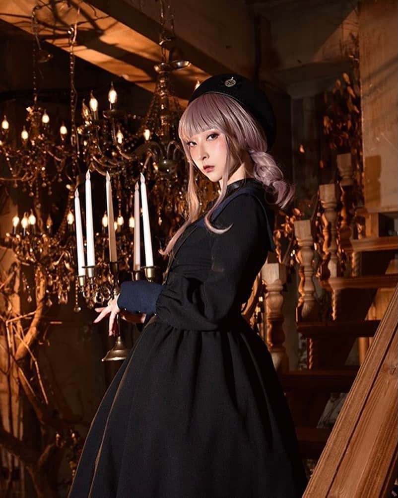 RinRinのインスタグラム：「Miho Matsuda 2022 Happy Set 青の聖域🖤  今年の @mihomatsuda_official さんの2022 happy set モデルさせていただきました🖤 シルエットがめっちゃ綺麗♪ Modeled for #mihomatsuda ‘s 2022 New Year’s lucky pack set 🖤 this dress has such a beautiful silhouette ♪  Brand: @mihomatsuda_official  Photographer: @dzzdm  HMUA: @miyako_reiko  Co-model: @mnm_tono   #rinrindoll #japan #tokyo #harajuku #japanesefashion #tokyofashion #harajukufashion #東京 #コーデ #今日のコーデ #原宿 #ootd #luckybag #luckybag2022 #lolitafashion #gothiclolita #ロリィタ #ロリータ #ゴスロリ #ゴシックロリータ #福袋2022 #福袋」