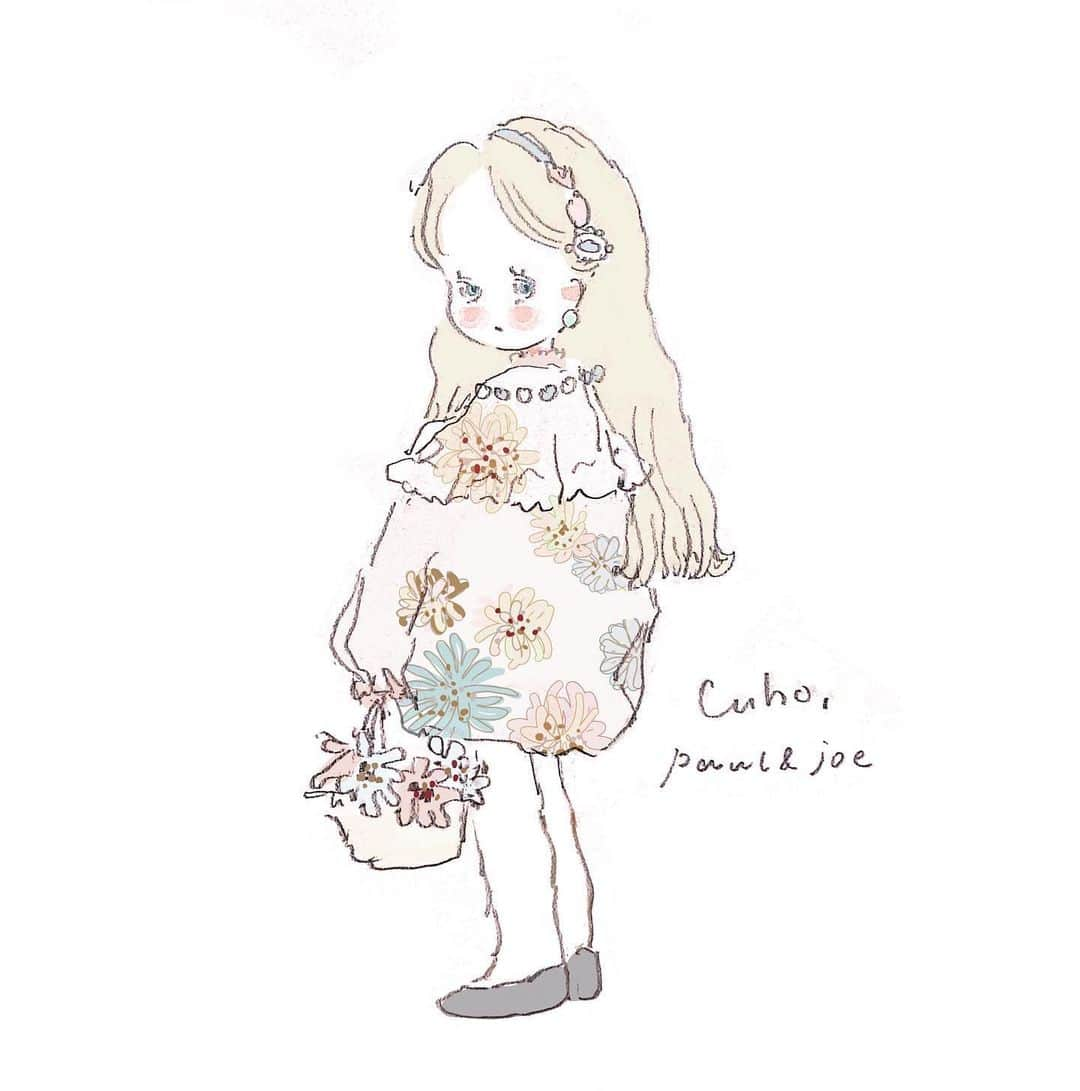 Cahoのインスタグラム：「かわいいコスメブランドコーデ描いた お正月だし買っちゃおうかな..♡  みんなの好きなブランドはなんですか〜〜？？🎀  #illustrator #illust #illustration  #drawing #painting #illustgram  #イラスト#イラストレーター #いらすと#コスメイラスト  #コスメイラストレーション  #コスメ#コスメブランド #お年玉で、、」