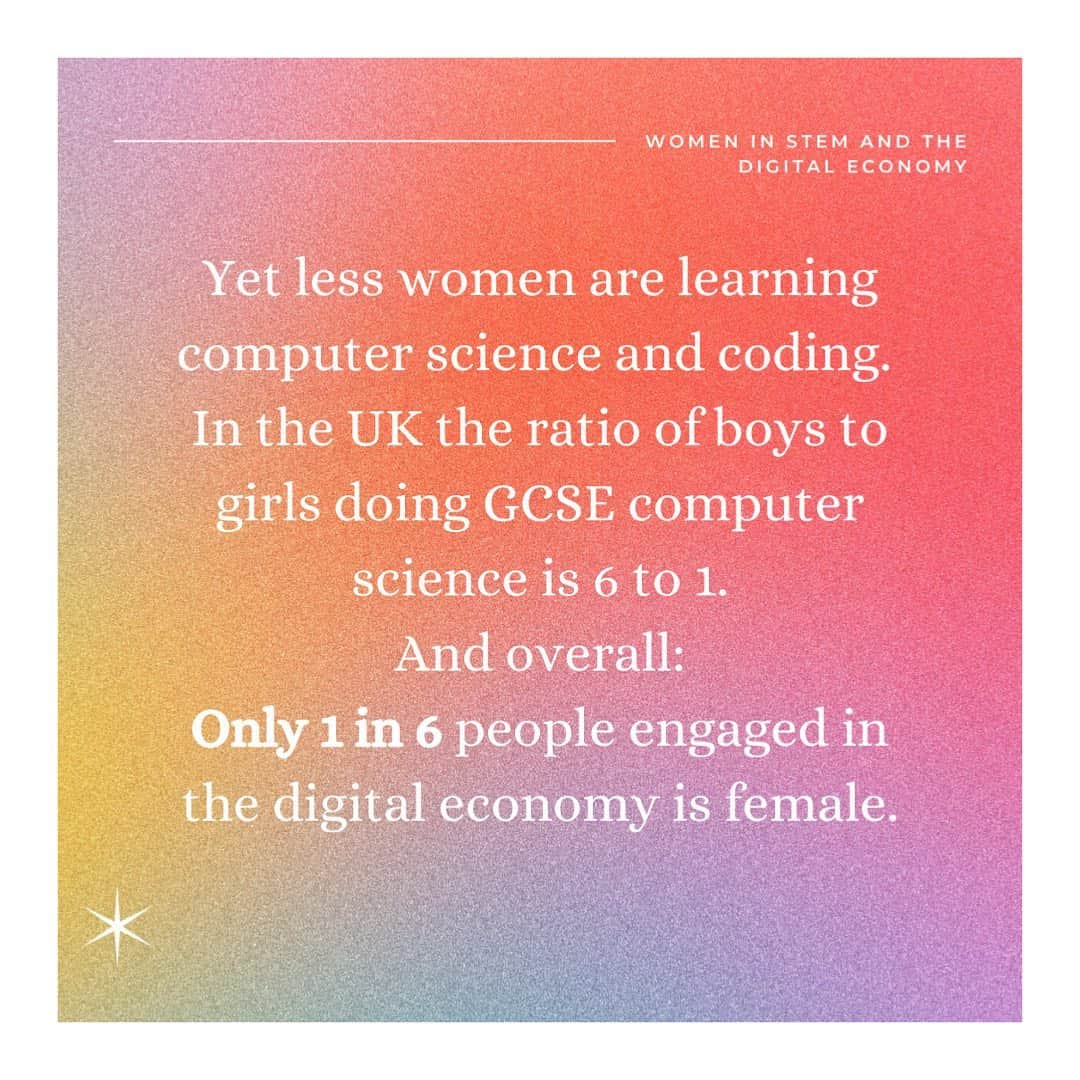 エマ・ワトソンさんのインスタグラム写真 - (エマ・ワトソンInstagram)「WOMEN IN STEM & THE DIGITAL ECONOMY - Good news ladies, the digital economy is a goldmine of opportunity (with higher paying salaries!), and it desperately wants more women to join force. Karlie Kloss @karliekloss is one powerhouse who recognizes this and has created the very successful Kode With Klossy Program @kodewithklossy 👩‍🔬💻🤍  But to further explain (and encourage!) why women should be involved in building the digital economy - here is some key information!」1月3日 8時57分 - emmawatson