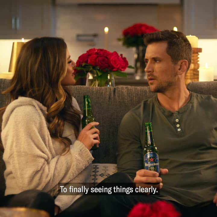 ジョーダン・ロジャースのインスタグラム：「She always knew I was the one 😉 #TheBachelor! #ad   Cheers to going dry in January #DryJan with @heineken_us!🍻❤️ Sponsored by @heineken_us」