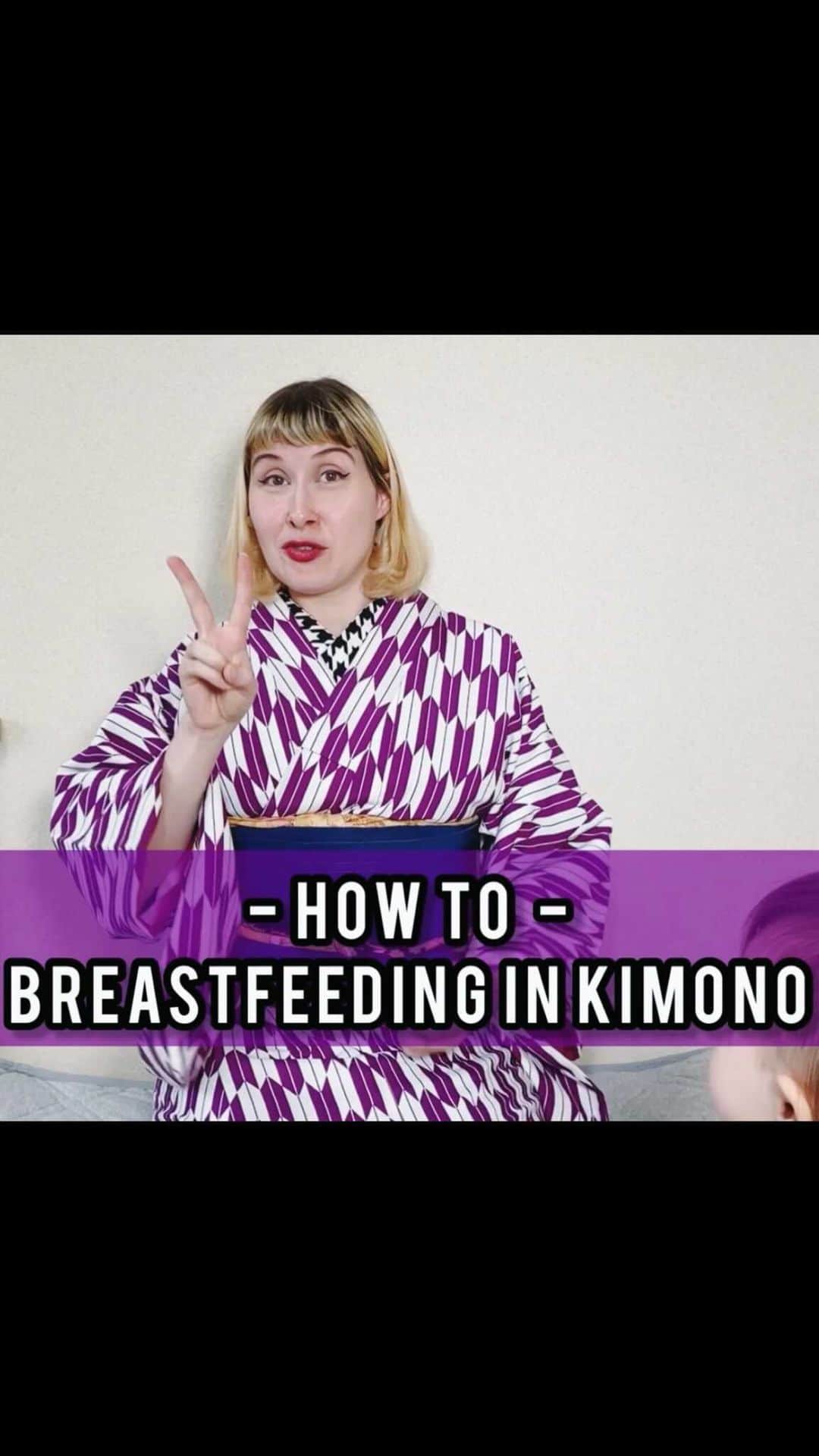 Anji SALZのインスタグラム：「Two ways to breastfeed in kimono🤱🏻👘💕 Finally made a video on how it can be done. The full version with explanation is on my YouTube 🎥  (link in stories or search for Anji Salz) but this is a quick and dirty fast forward version for insta.   Sorry for the bad quality 😅  着物で授乳の仕方を２つ🤱🏻動画にまとめてみた。 全ての動画はYouTubeにアップしました。Anji SALZを検索❤️  インスタ用のショートバージョンは少し適当ですみません😂😅  #breastfeeding #japanesekimono」