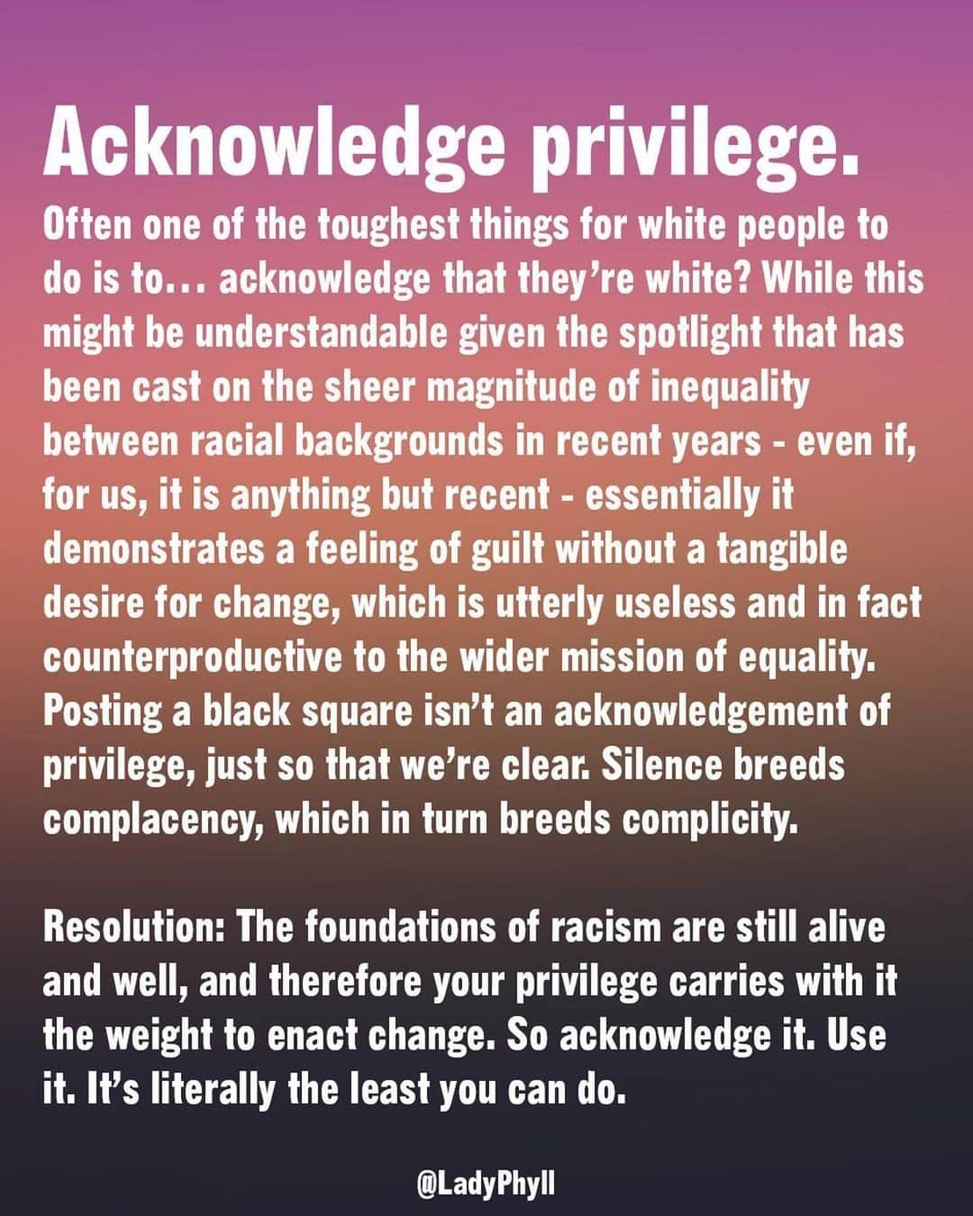 テス・ホリデーさんのインスタグラム写真 - (テス・ホリデーInstagram)「I don’t usually make resolutions, but I saw this post by @ladyphyll & it’s a great way to start off my year so I wanted to share with y’all ❤️ #BlackLivesMatter   From @ladyphyll:  As another year comes to an end, I thought I’d articulate some expectations I have from our white allies before the next one begins.  I’m not typically a huge fan of resolutions, but in this case I’m urging all of the white people in my network to read, implement and share the above. Allyship continues to play an enormous role in our mission of equality and equity. That being said, many allies find it difficult to know where to begin or how best to show up in support. This (far from exhaustive) list should help lay the groundwork.  Let me know in the comments any resolutions you think I should add!  #Equality #Equity #Allyship #POC #LGBTQ」1月5日 6時57分 - tessholliday