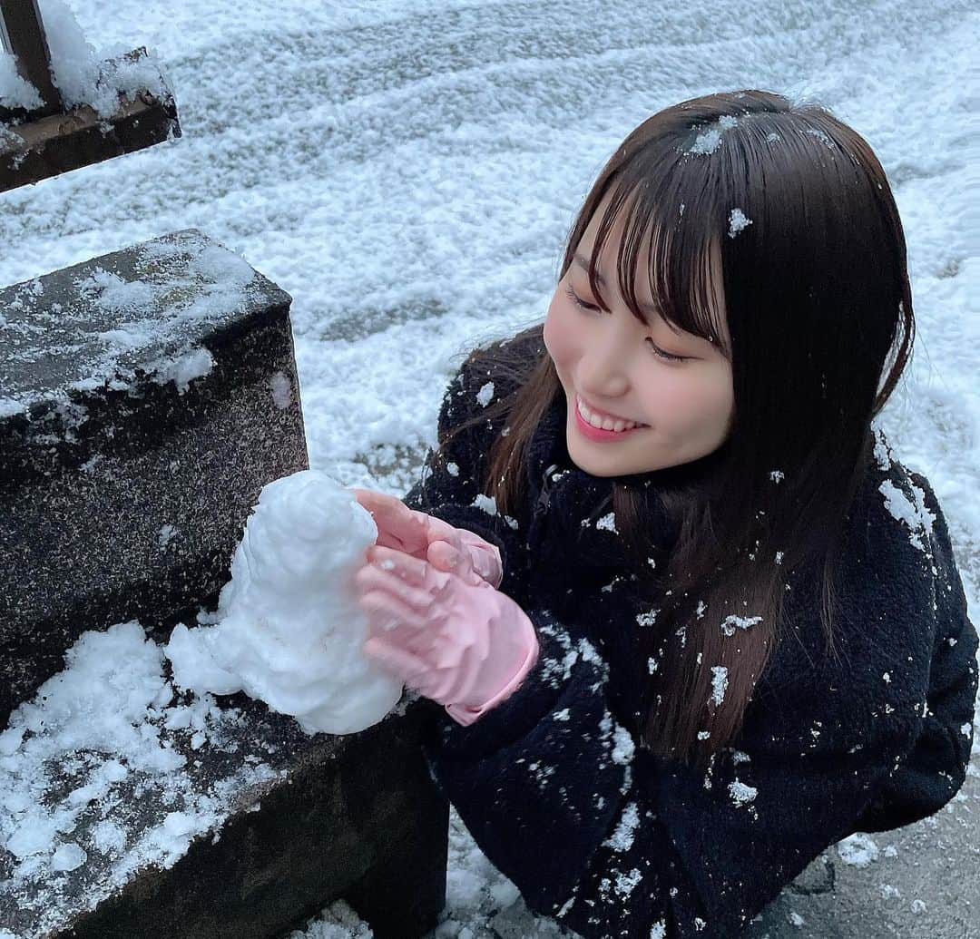 坂東遥さんのインスタグラム写真 - (坂東遥Instagram)「☃️🐶❄️  雪ーー❕  るんるんしちゃった🎶☃️」1月6日 21時21分 - b.haruka1103