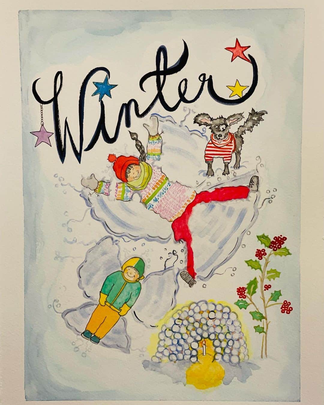 結城アンナさんのインスタグラム写真 - (結城アンナInstagram)「☃️降ってる❣️❄️It's snowing☃️❣️ ☆☆☃♡☆☆♡☆☆☆☆☆♡☆ #ayukihouse_illustration #冬 #雪遊び」1月6日 14時16分 - ayukihouse