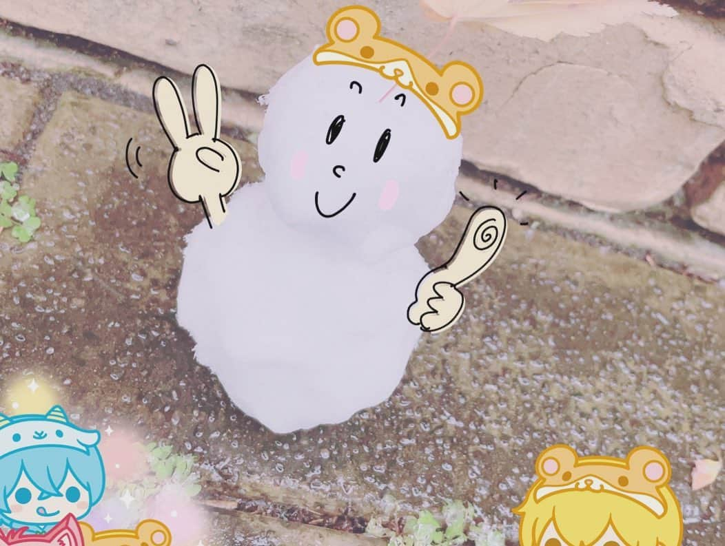 るぅとさんのインスタグラム写真 - (るぅとInstagram)「雪だるま作ったよ⛄🐹❄💛  #雪だぁぁぁ #このパーカー #ころちゃんから貰ったの #いいでしょ #寒くて速攻帰った」1月6日 15時02分 - root_nico