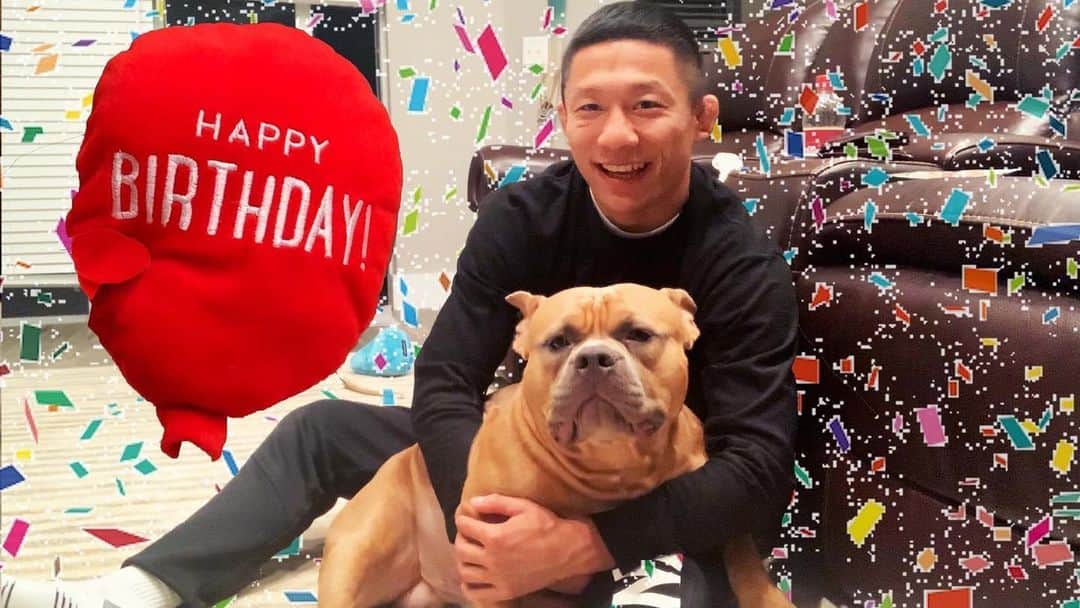 堀口恭司のインスタグラム：「Roi  Happy birthday!!!」