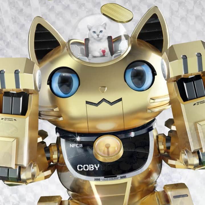 のインスタグラム：「Look ma, I’m non-fungible! The new NFC Neko Collection, designed by @maxximegirault, drops tomorrow on Binance NFT! A percentage of proceeds will go to @waggleforpets. For more info, check out my Story highlights and join the project Discord (link in bio).  This is your one-and-only chance to own a version of me that doesn’t beg for food, jump on the countertops, or occasionally pretend you don’t exist.😸」