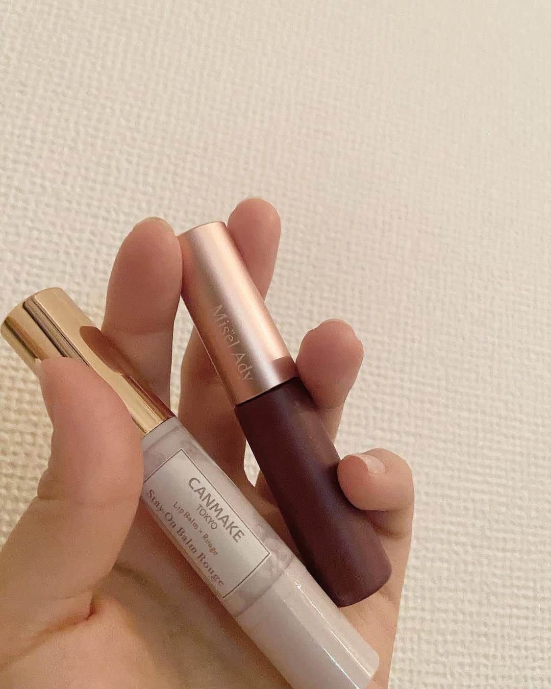 與儀ケイラさんのインスタグラム写真 - (與儀ケイラInstagram)「この2色付けかわいい事に気づいた💄🐼  ＊CANMAKEステイオンバームルージュ02 ＊Mis"el Ady ウォータリーリップティントマット06  #canmake #キャンメイク #ミゼルエディ」1月21日 21時07分 - keila_1018