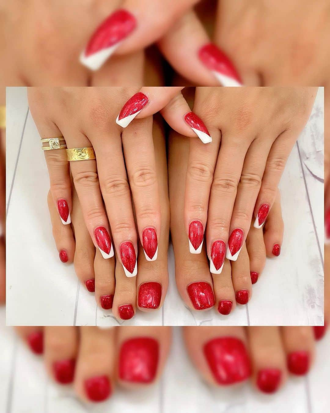 鈴木愛美さんのインスタグラム写真 - (鈴木愛美Instagram)「❤️🍷❤️🍷❤️🍷❤️🍷❤️  nail..💅💕 @beach_nailsalon 【 @mirei_amari @beach_iku 】  年に1回12月の時期に必ず 赤ホロやってる気がする♡✴︎゜  #nail #nails」1月21日 22時46分 - x.manya.x