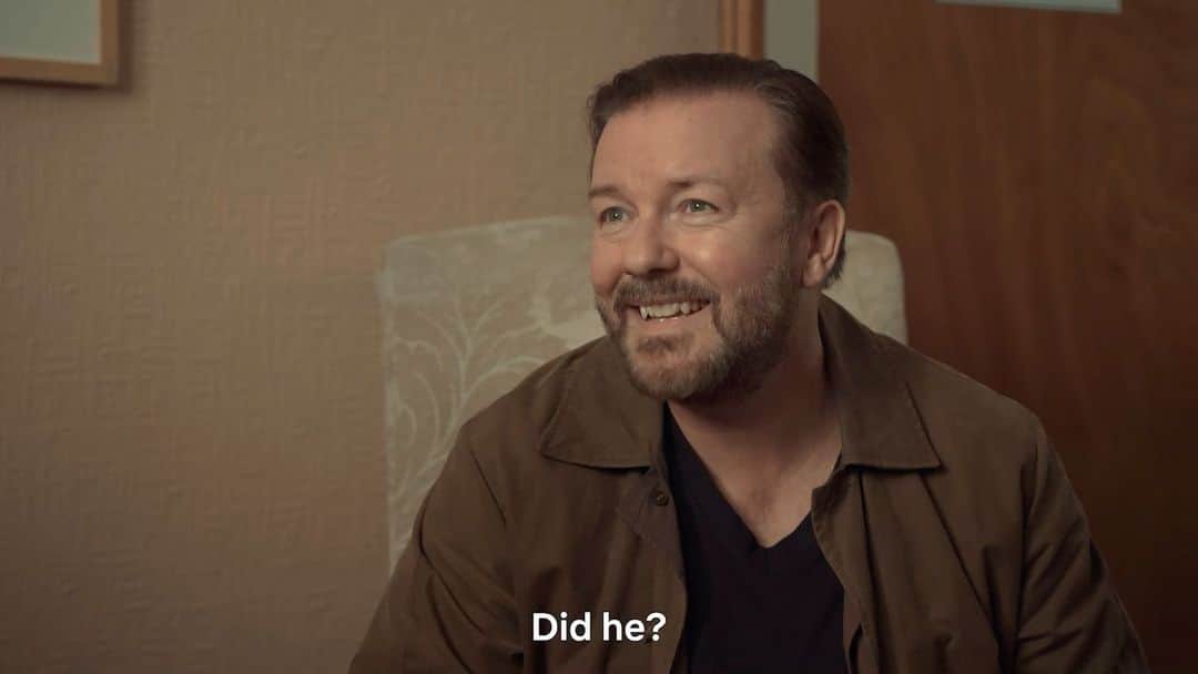 のインスタグラム：「The rudest word in the English language? After Life is ALL over it. @RickyGervais」