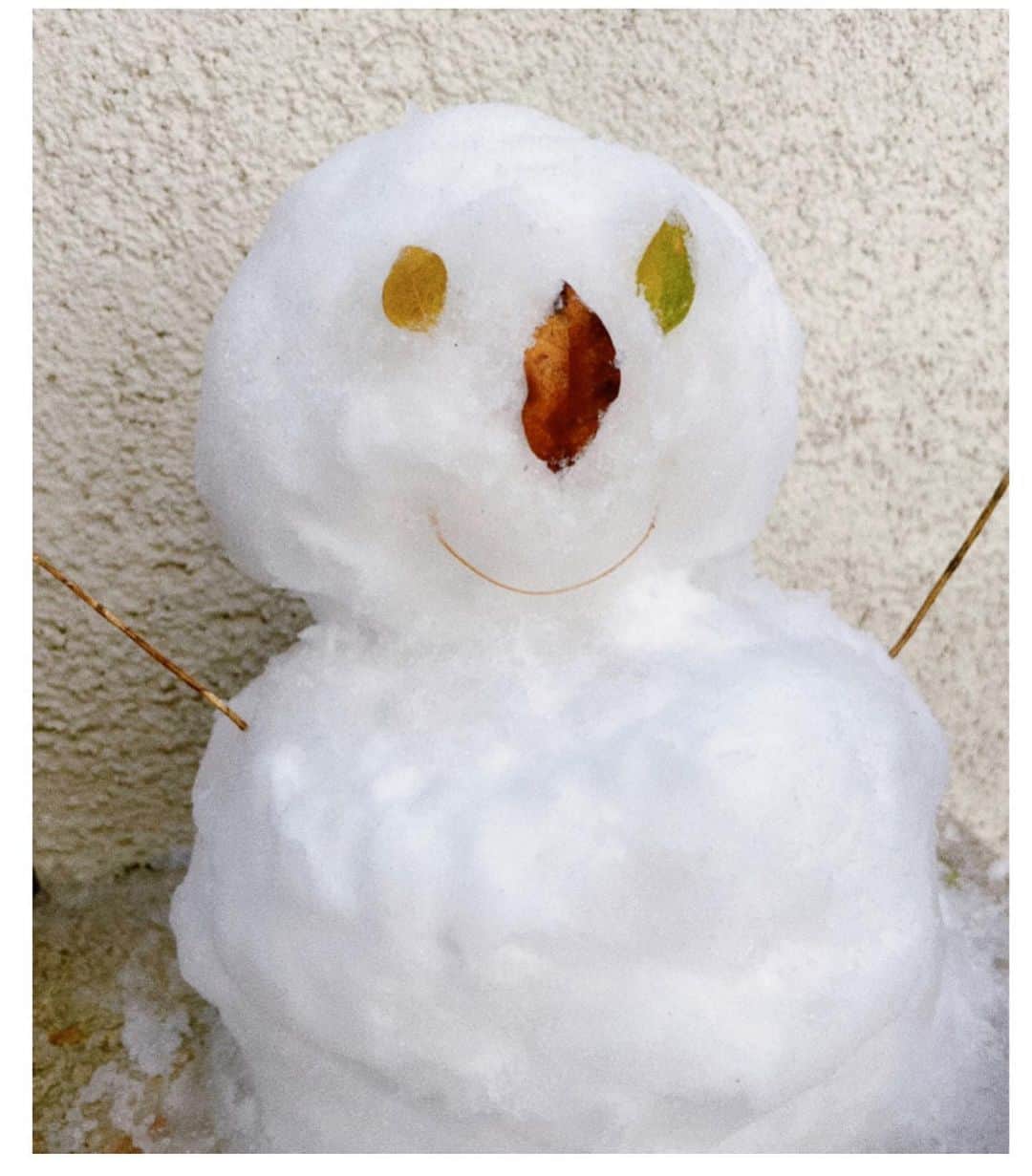 安めぐみさんのインスタグラム写真 - (安めぐみInstagram)「朝娘と作った雪だるまと、 今朝の七草粥🌱温まりました☺️  #雪だるま #七草粥 #土鍋でことこと #皆さんお出かけの際は足元には十分お気をつけ下さいね #良い一日を✨」1月7日 11時24分 - yasu_megumi_official