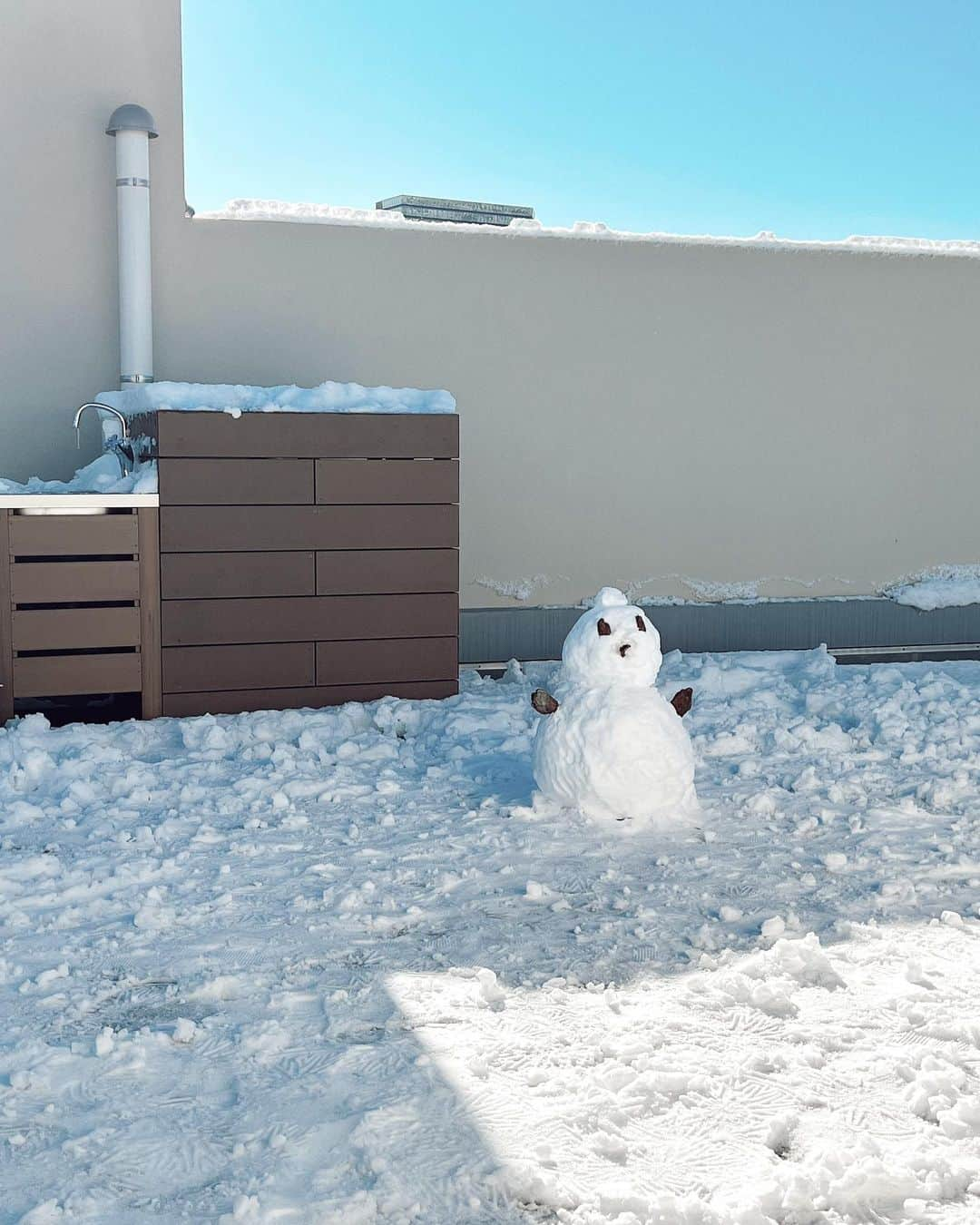 山中美智子さんのインスタグラム写真 - (山中美智子Instagram)「今朝の娘　❄️  雪は初めてだそう☃️（覚えてないだけ）  ママは寒すぎてみまもりましたw」1月7日 15時02分 - alexiastam1988