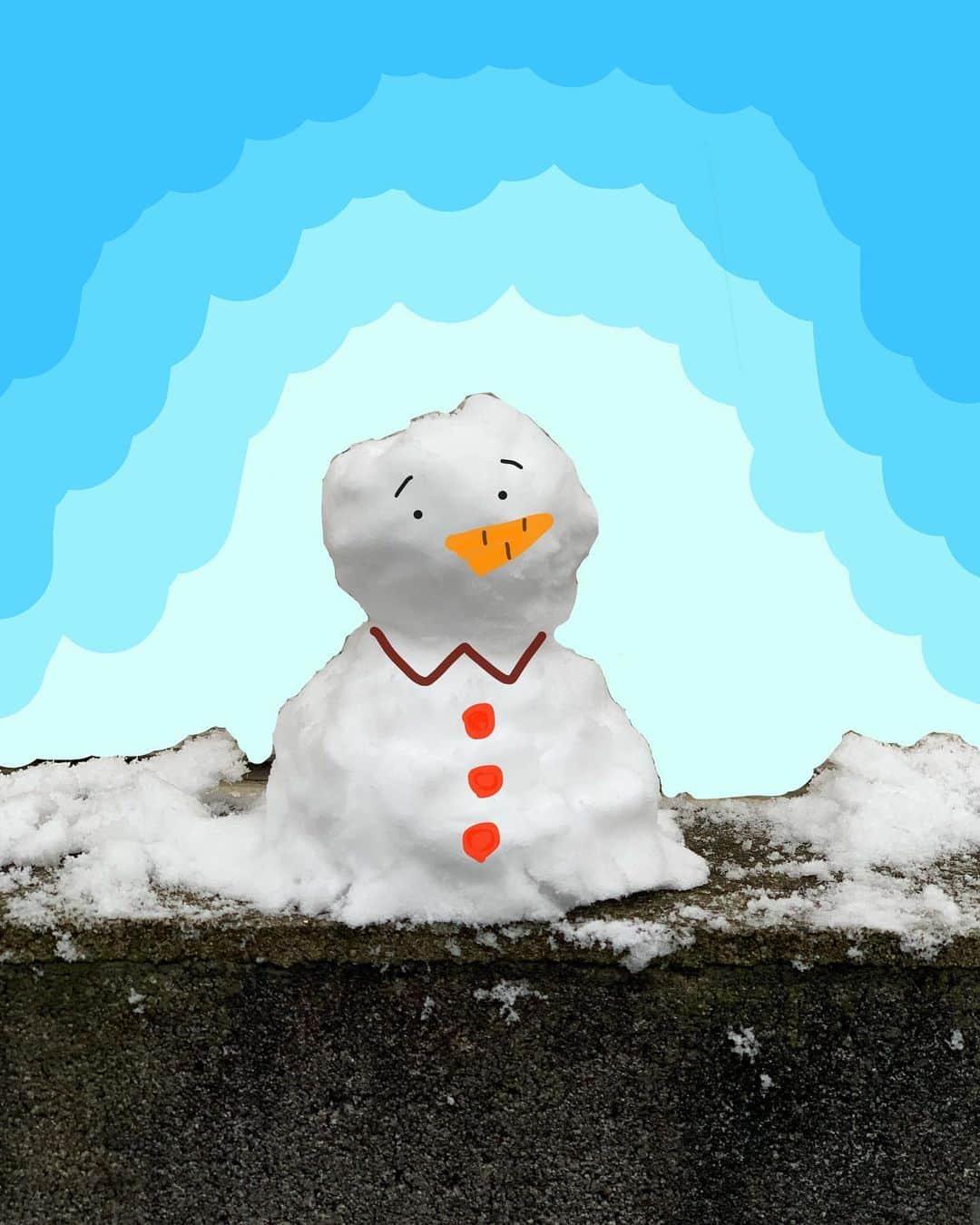 中川可菜さんのインスタグラム写真 - (中川可菜Instagram)「小さい雪だるま⛄️  #雪だるま #手描くの忘れた #明日残っているかな…？ #作🎨中川可菜」1月8日 0時20分 - nakagawa_kana