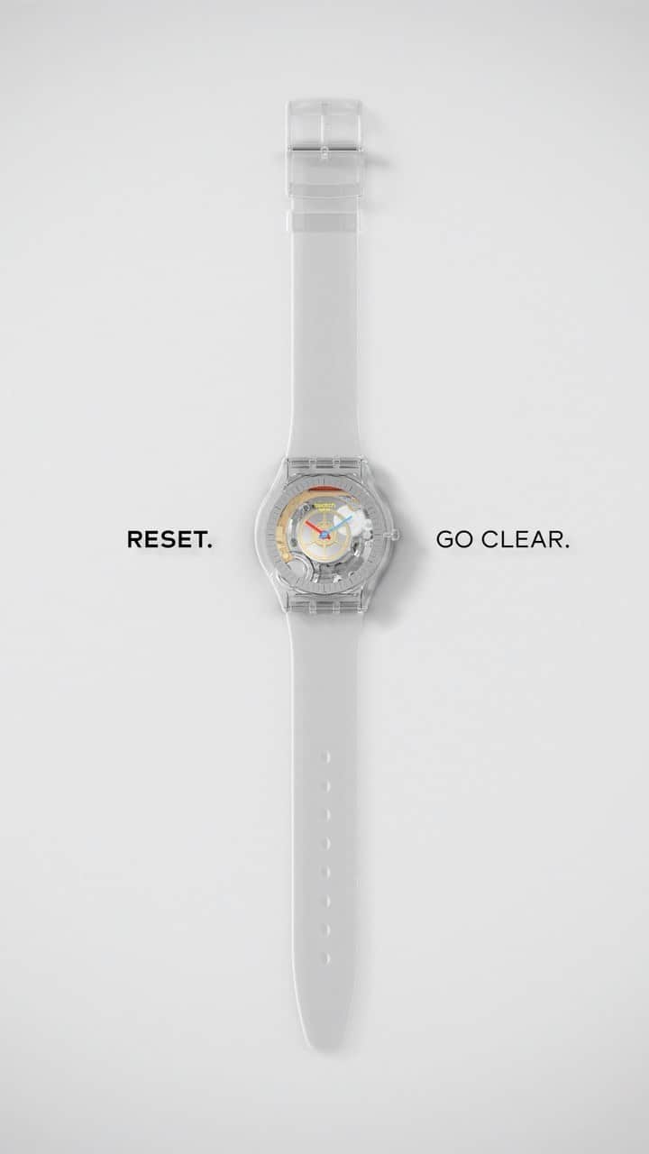 Swatchのインスタグラム：「Clear, with our signature splash of colour.#SwatchGoClear」