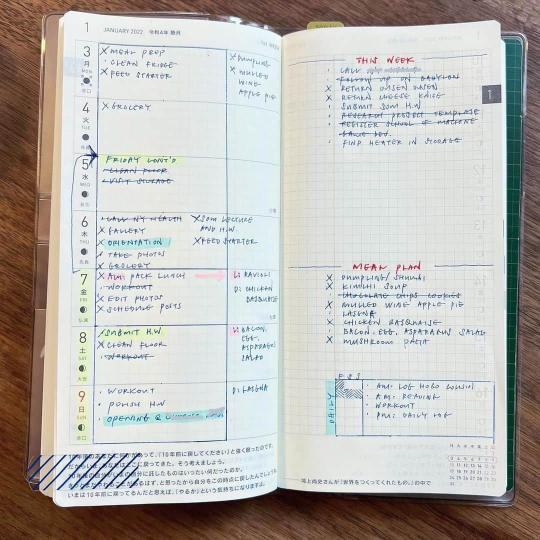 Dara M.さんのインスタグラム写真 - (Dara M.Instagram)「Week #1. Had a slow start this week, so I added a mini 3-day tracker for end of week to keep me on track and catch up. Not sure if it worked, but worth a try. 😑  #hobonichiweeks #hoboweeks #bulletjournal #planner #planneraddict #study #plannercommunity #plannerlove #plannerflipthrough #planwithme #stationary #planning #organization #functionalplanning #hobonichi  #bujo #hobonichimegaweeks #plannerideas #plannersetup」1月10日 2時07分 - gothamhaus
