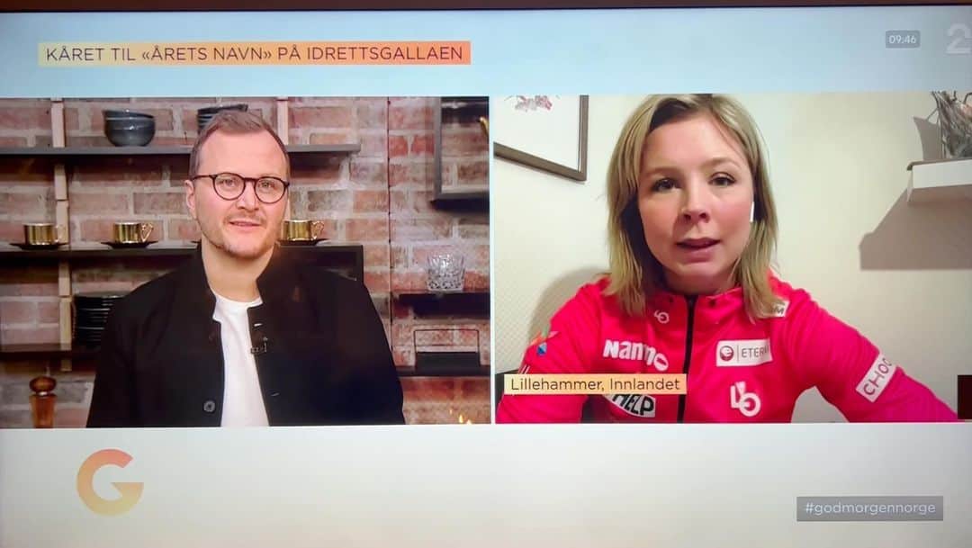 マーレン・ルンビのインスタグラム：「Hei, jeg var en tur på God Morgen Norge idag, og gjorde en kjempegod figur der👍(wait for it) @gmn @espenfiveland」