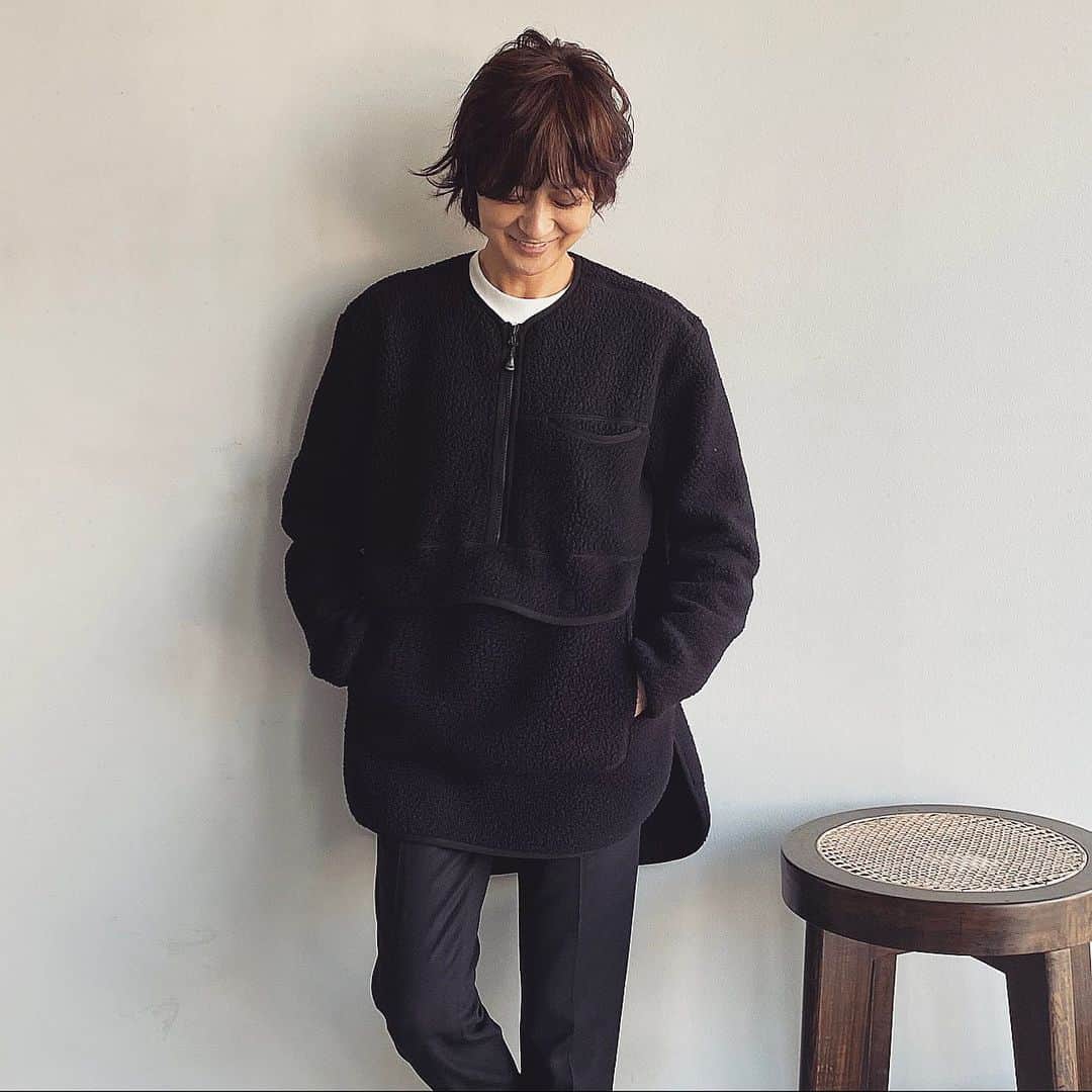 富岡佳子さんのインスタグラム写真 - (富岡佳子Instagram)「#outfit  カンガルーポケットがお気に入りです♡ あとはいつもの格好です…😆」1月11日 13時10分 - yoshikotomioka