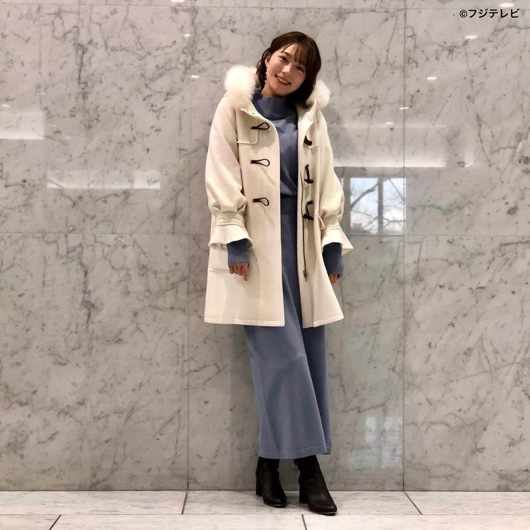 フジテレビ「めざましテレビ」さんのインスタグラム写真 - (フジテレビ「めざましテレビ」Instagram)「ファッション雑誌CanCamとコラボした お天気コーナー「きょう何着て行く？」 阿部華也子の毎日のコーデを紹介♪  1月12日（水）  【今日のコーデ】　 ・コート→ @31sonsdemode ２万９７００円 ・ニット→ @gap_jp ８９９０円 ・スカート→ @gap_jp 　８９９０円 ・靴→ @dianashoespress 　２万９７００円 ・イヤリング→ @phoebe_official 　３９６０円    【コーデのポイント】 パステルブルーのニットセットアップが 爽やかフェミニン😍  真っ白のダッフルコートをはおると 上品な通勤コーデが完成します🙆‍♀️  配色が可愛らしいので アイテムのデザインは シンプルなものを選ぶと バランスよく仕上がります👍✨  #めざましテレビ #きょう何着て行く？ #阿部華也子 #今日のコーデ #コーデ #CanCam #今日のファッション#ootd #きょう何着て行く？は月〜金朝6時22分ごろ放送📺 #スタイリストたなべさおり #かやちゃん #きれいめコーデ #きれいめカジュアル #大人コーデ #冬コーデ #オフィスカジュアル #上品コーデ #アナウンサー衣装」1月12日 14時01分 - mezamashi.tv