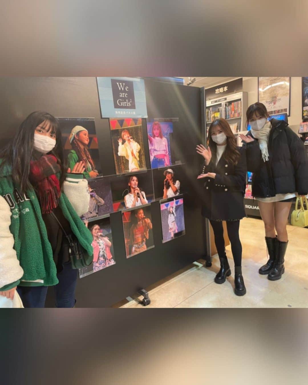 Girls²さんのインスタグラム写真 - (Girls²Instagram)「本日1st ALBUM「We are Girls² 」を記念して、 ✨HMV&BOOKS SHIBUYAさん✨と ⭐️SHIBUYA TSUTAYAさん⭐️に 桜花、未渚美、綺羅もお邪魔させていただきました！ ⁡ メンバー作のPOPやパネルにサインも書かせていただきました😊 ⁡ 是非アルバムをお楽しみください💖 ⁡ @shibuya_tsutaya @hmvbooksshibuya ⁡ #WeareGirls2本日発売 #Girls2 #ガールズガールズ #80sLover  #人人人生紹介ソング #小田柚葉 #隅谷百花 #鶴屋美咲 #小川桜花 #増田來亜 #菱田未渚美 #山口綺羅 #原田都愛 #石井蘭」1月12日 21時32分 - girls2_official