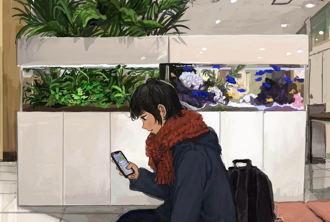 のインスタグラム：「結果待ち  受験生ファイトです #illustration #procreate」